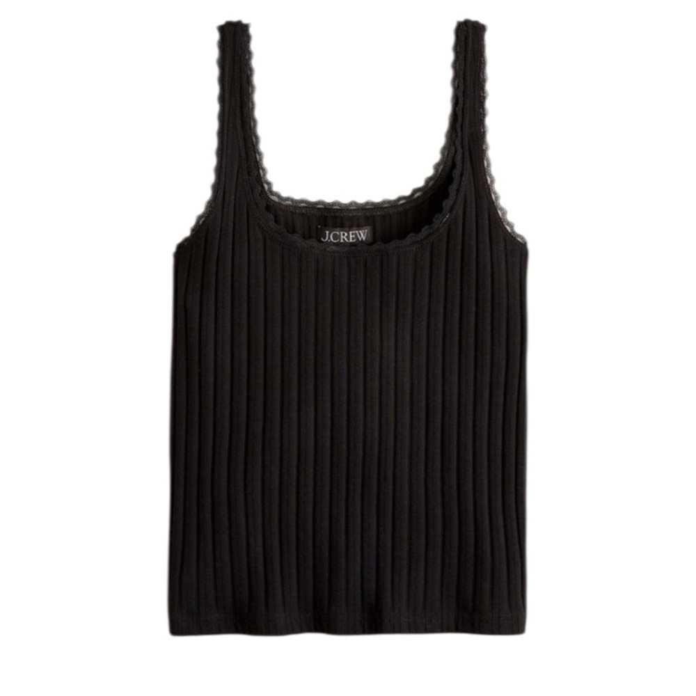 J.Crew Pointelle Tank Top - size L